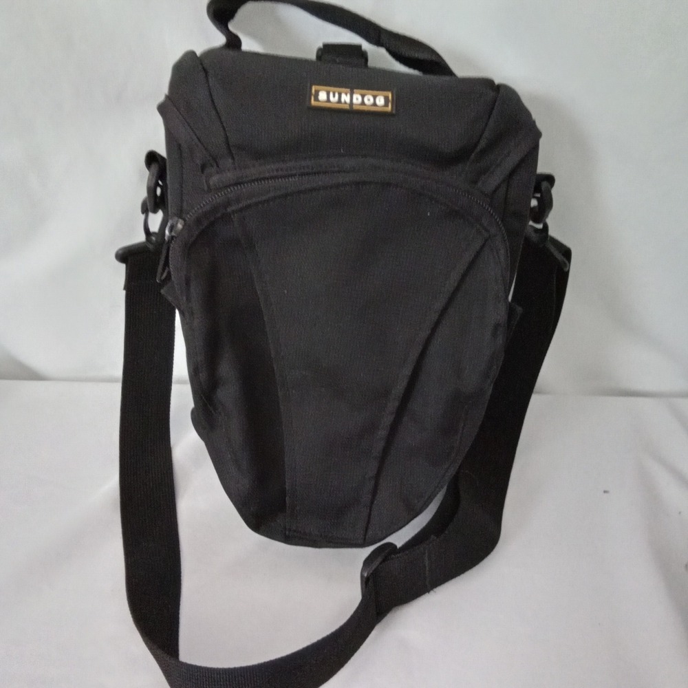 Sundog Black Nylon Padded Camera Holster Bag with Shoulder Strap and Belt Loop